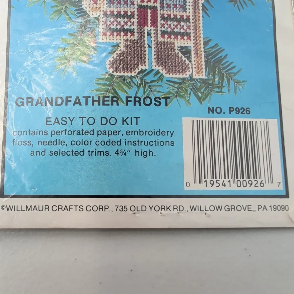 Willmaur Crafts Heirloom Santas Grandfather Frost Cross Stitch Kit P926 Vintage
